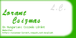 lorant csizmas business card